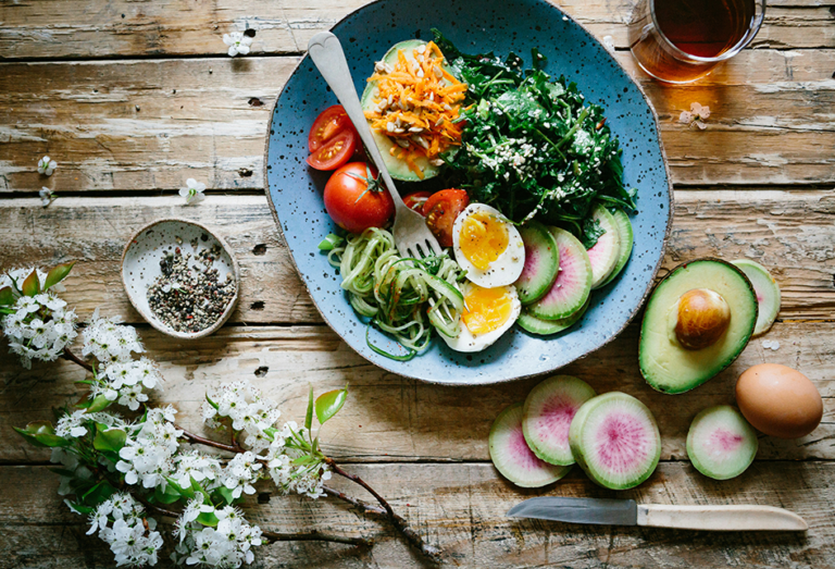 Healthy balanced meal for pregnancy nutrition