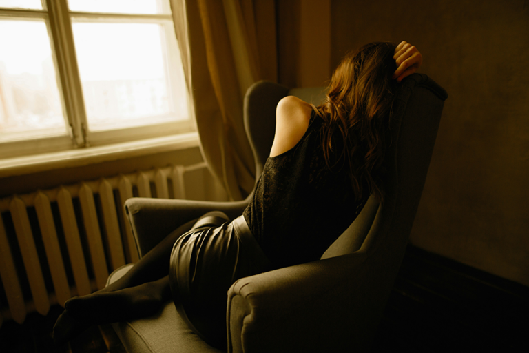 Woman feeling mentally exhausted and overwhelmed