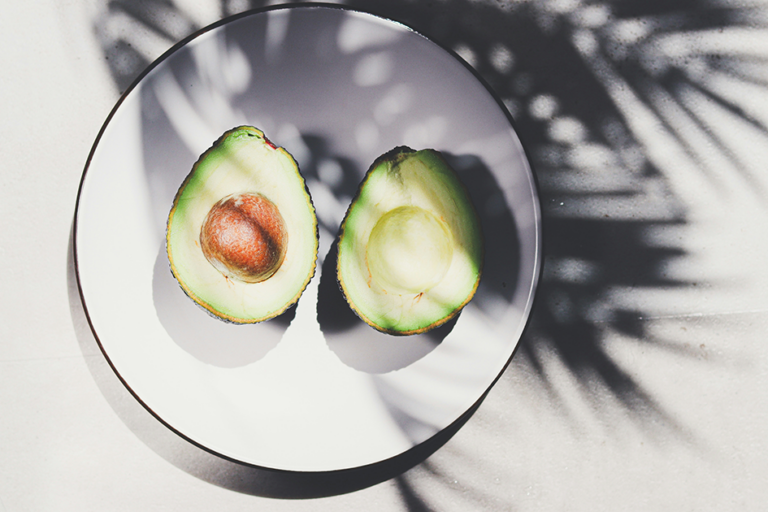 Fresh avocado served as part of a healthy balanced meal