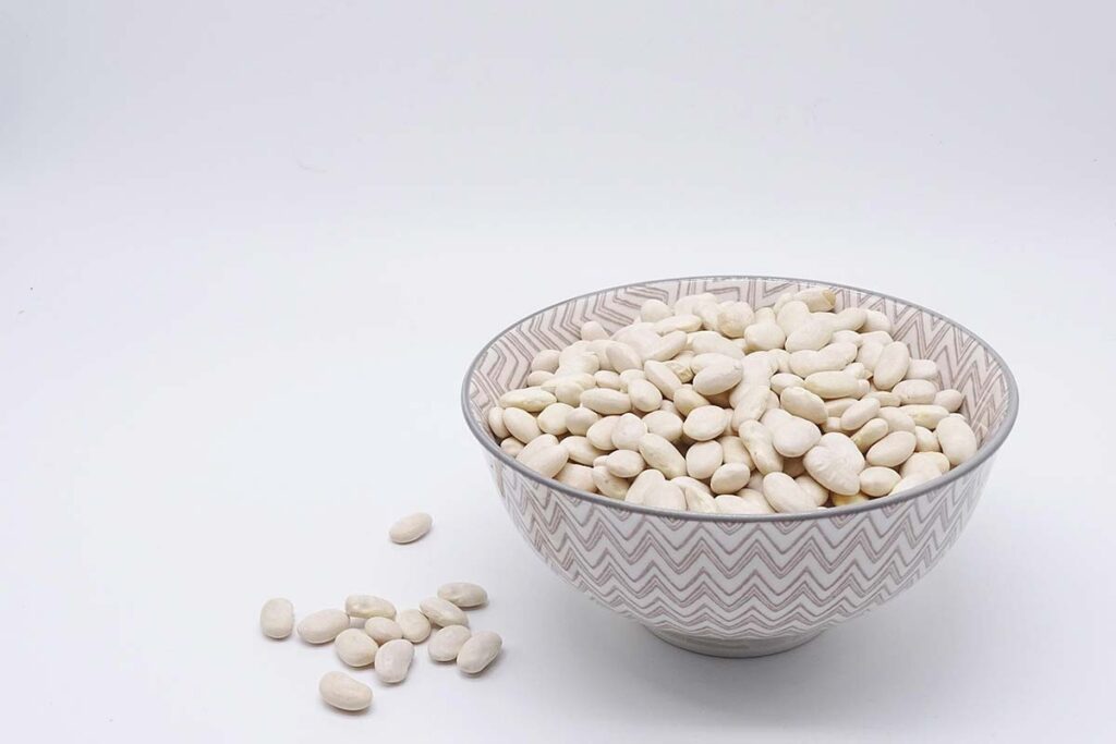 Close-up of white beans